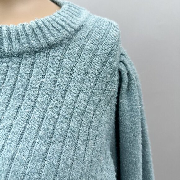 Adyson Parker Knit‎ Pullover Stretch Balloon Long Sleeve Sweater Blue Women M - Picture 5 of 13